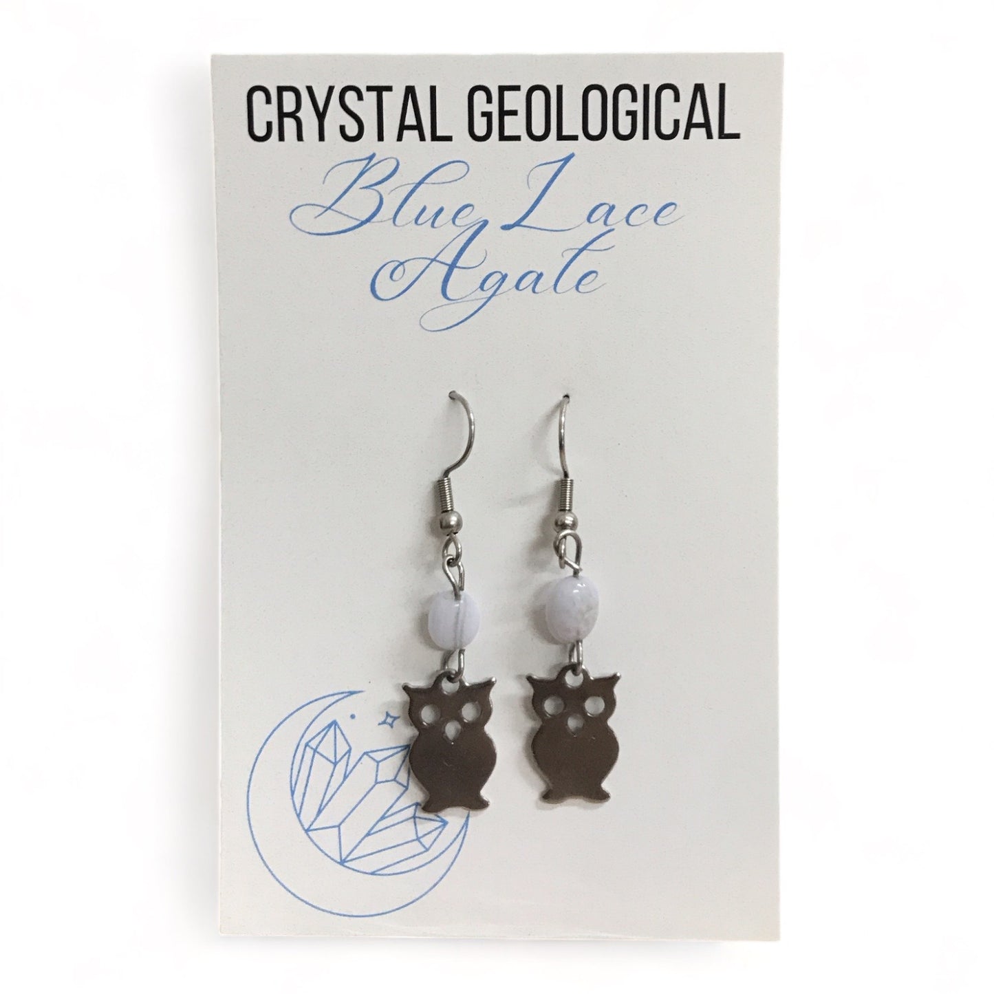 Blue Lace Agate Earring Pair