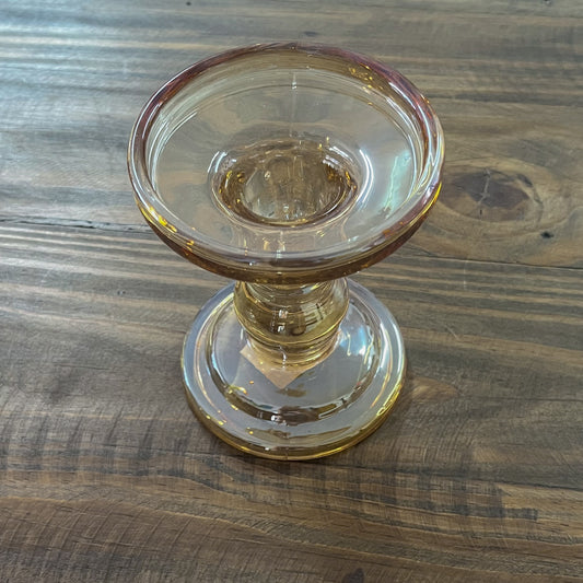 Tinted Glass Candleholder - 11cm