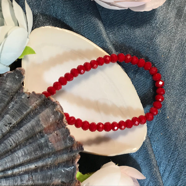 Faceted Glass Beaded Bracelets