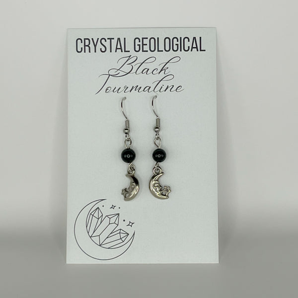 Assorted Black Tourmaline Earring Pairs - Crystal Geological