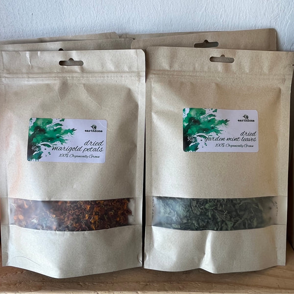 Assorted Earthzone Loose Dried Herbs (40g) - Crystal Geological