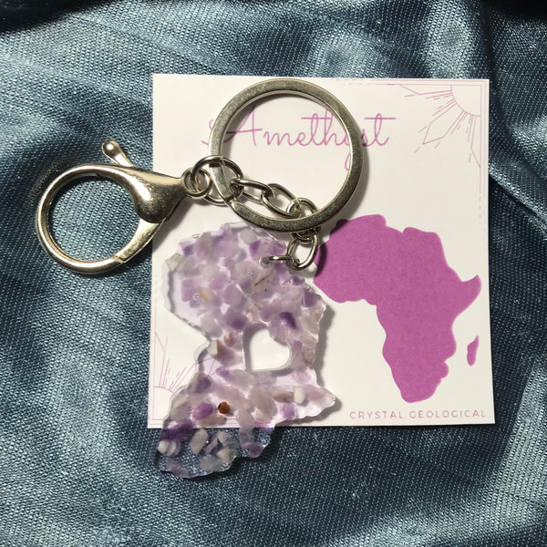 Africa Resin and Gemstone Keyrings