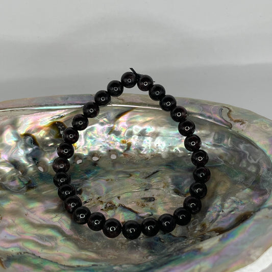 Garnet Round Bead Bracelets