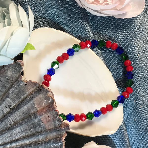 Faceted Glass Beaded Bracelets