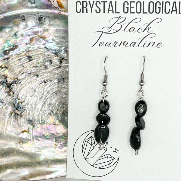 Assorted Black Tourmaline Earring Pairs - Crystal Geological