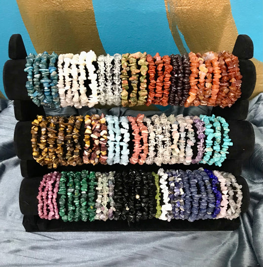 Assorted Chip Bead Gemstone Bracelets