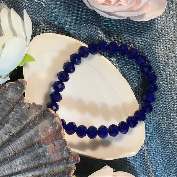 Faceted Glass Beaded Bracelets