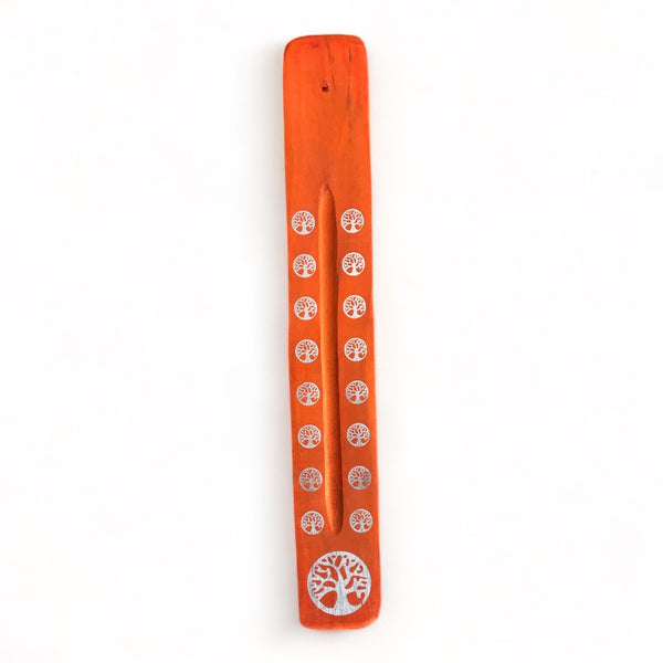 Tree of Life Incense Holder - 25cm - Wooden - Crystal Geological