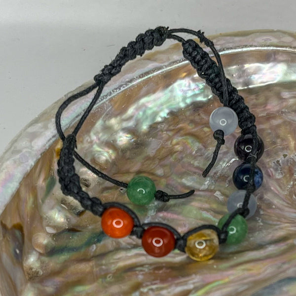 Assorted Macrame Chakra Gemstone Bracelets - Crystal Geological