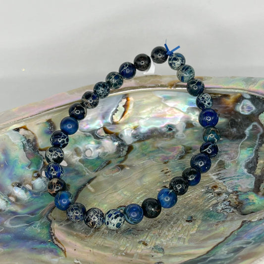 Lapis Lazuli Round Bead Bracelets