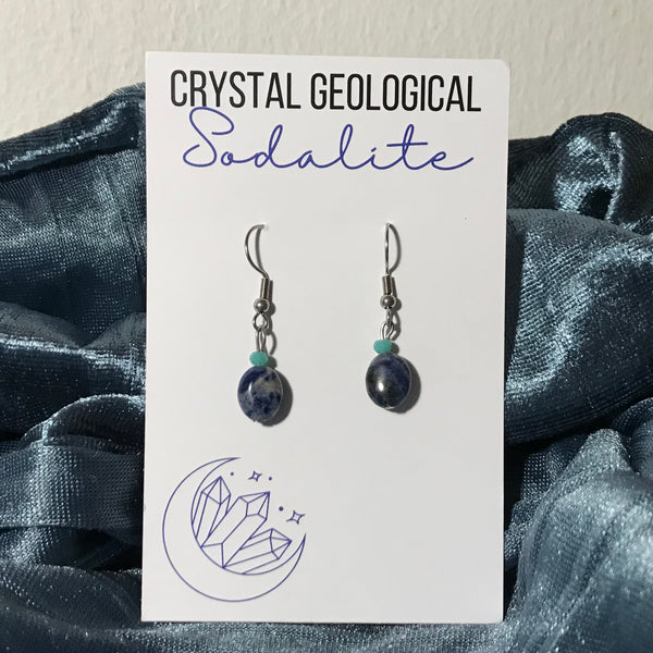 Assorted Sodalite Beaded Earrings - Crystal Geological
