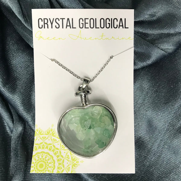 Assorted Stainless Steel Chains with Charm Pendant - Crystal Geological