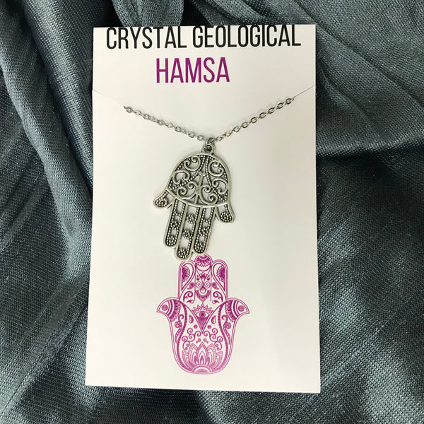 Assorted Stainless Steel Chains with Charm Pendant - Crystal Geological