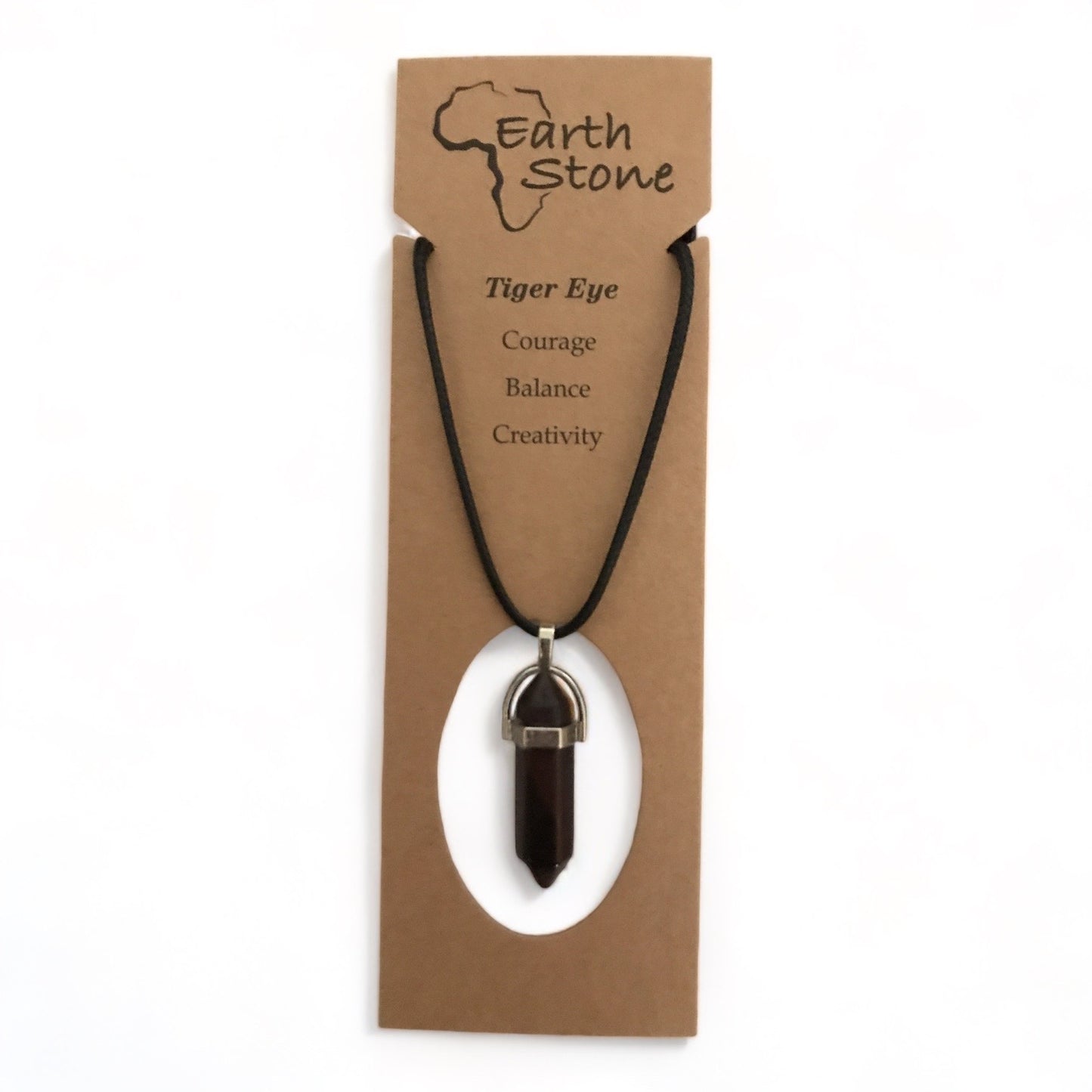 Bullet Stone Necklace- Tigers Eye- Earth Stone