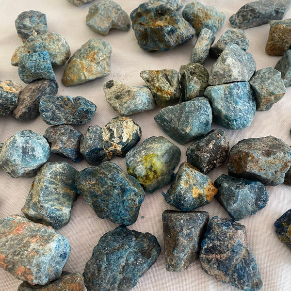 Blue Apatite Rough Piece - Crystal Geological