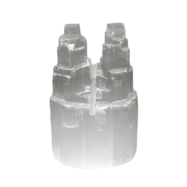 Selenite Twin Tower - 10.5cm - Crystal Geological