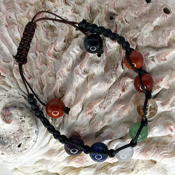 Assorted Macrame Chakra Gemstone Bracelets - Crystal Geological