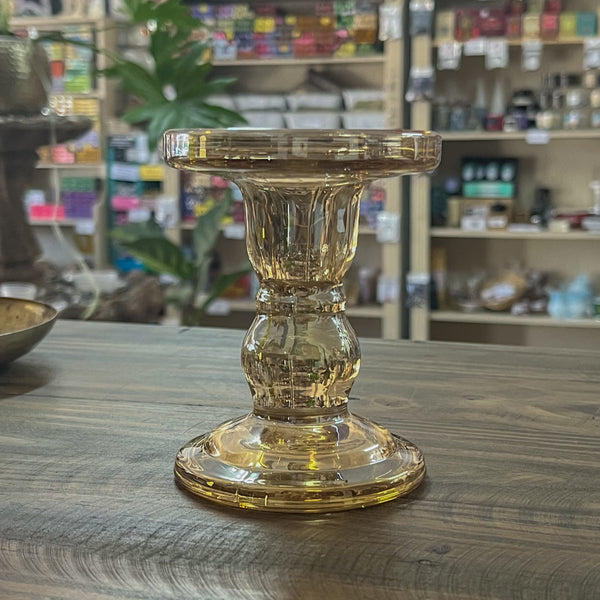 Tinted Glass Candleholder - 11cm