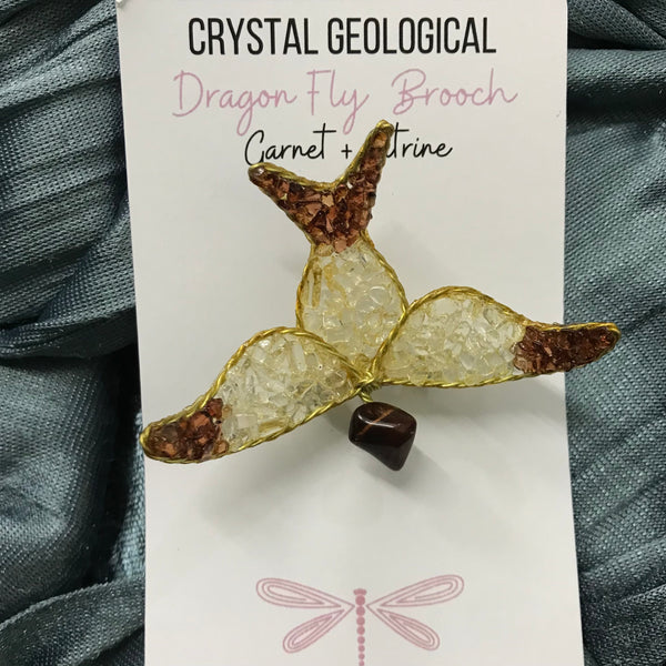 Assorted Gemstone Bird Brooch