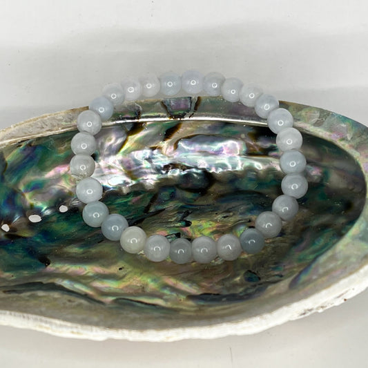 Aquamarine Round Bead Bracelet
