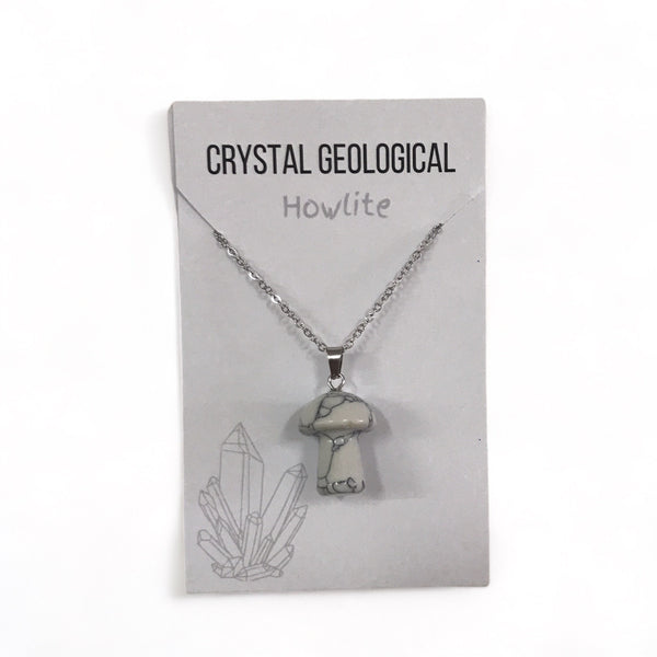 Assorted Gemstone Mushroom Necklaces - Crystal Geological