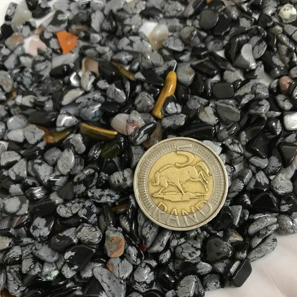 Extra Small Snowflake Obsidian Tumble Stone - Crystal Geological