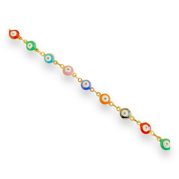 Evil Eye Stainless Steel Bracelet - Crystal Geological