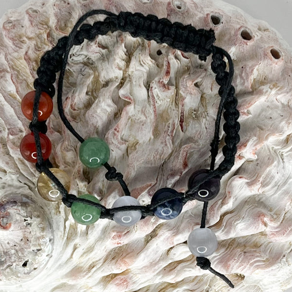 Assorted Macrame Chakra Gemstone Bracelets - Crystal Geological