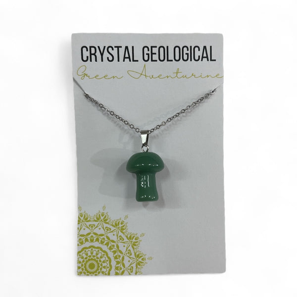 Assorted Gemstone Mushroom Necklaces - Crystal Geological