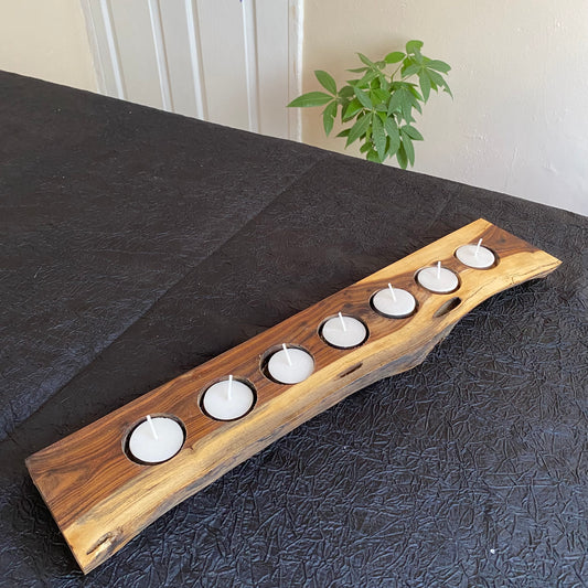 Tambootie Wood Candle Holer - 7 hole for Tea Lights