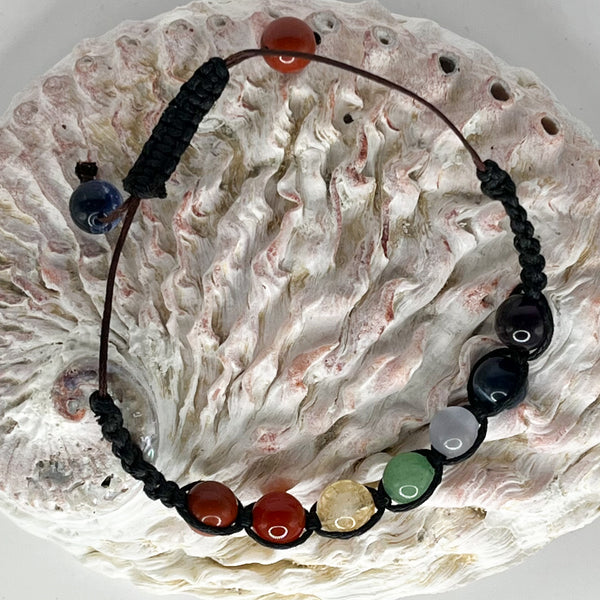 Assorted Macrame Chakra Gemstone Bracelets - Crystal Geological