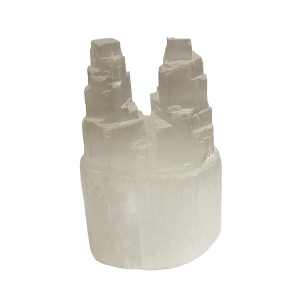 Selenite Twin Tower - 10.5cm - Crystal Geological