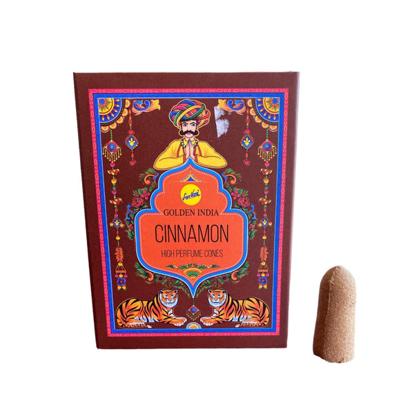 Golden India Incense Cones - Assorted - Backflow Incense - Crystal Geological