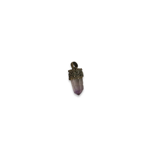 Quartz Amethyst Sterling Silver Pendant