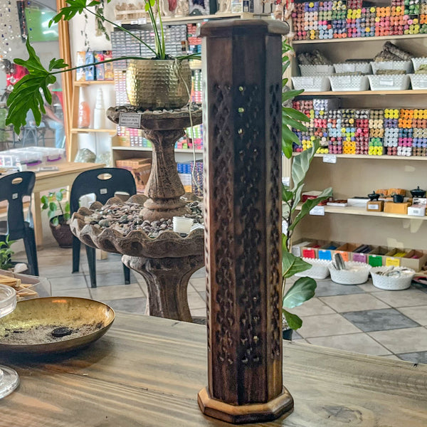 Assorted Ornate Wooden Tower Incense Holders