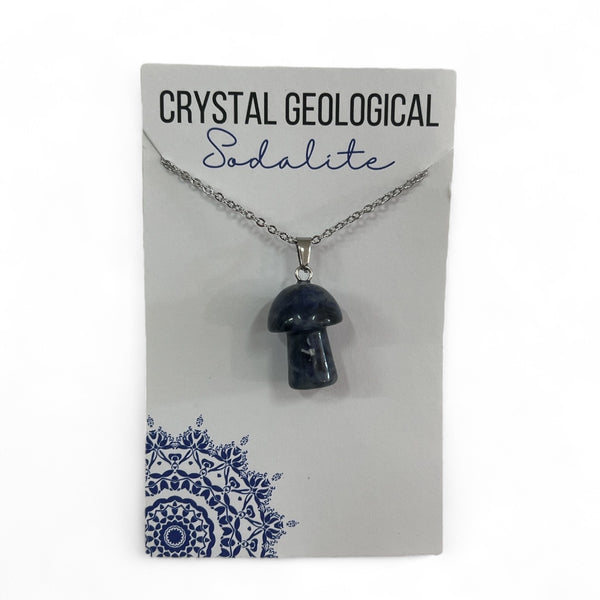 Assorted Gemstone Mushroom Necklaces - Crystal Geological