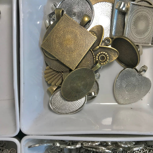 Assorted Metal Pendant Backing