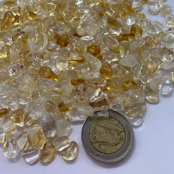 Extra Small Citrine Tumble - Crystal Geological