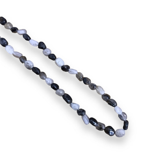 Assorted Gemstone Pebble Bead String-35cm