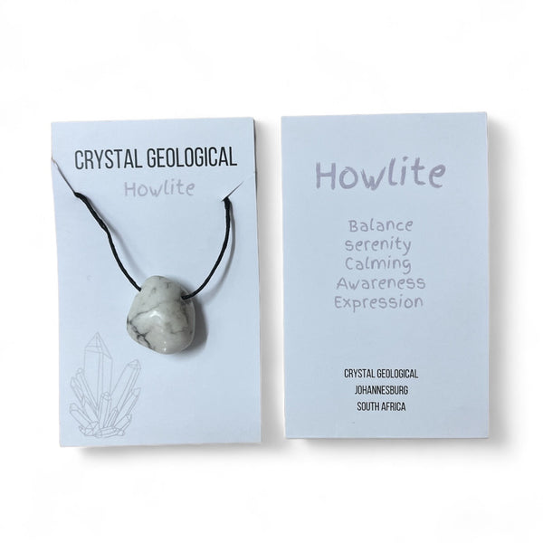 Assorted Tumble Gemstone Necklace on Black Cord - Crystal Geological - Crystal Geological