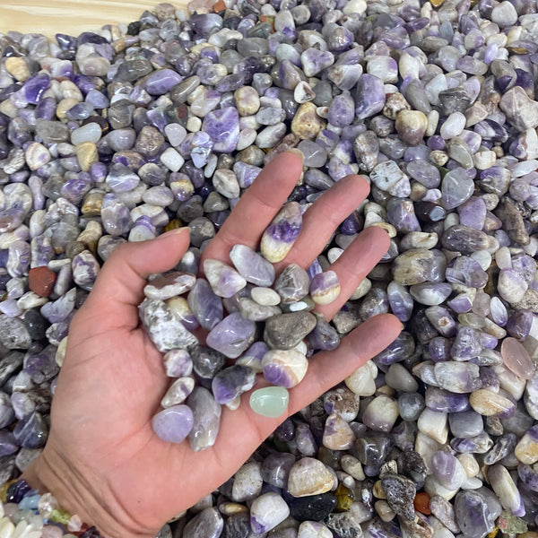 Amethyst Tumble Stone Bag - 2,5kg - Crystal Geological