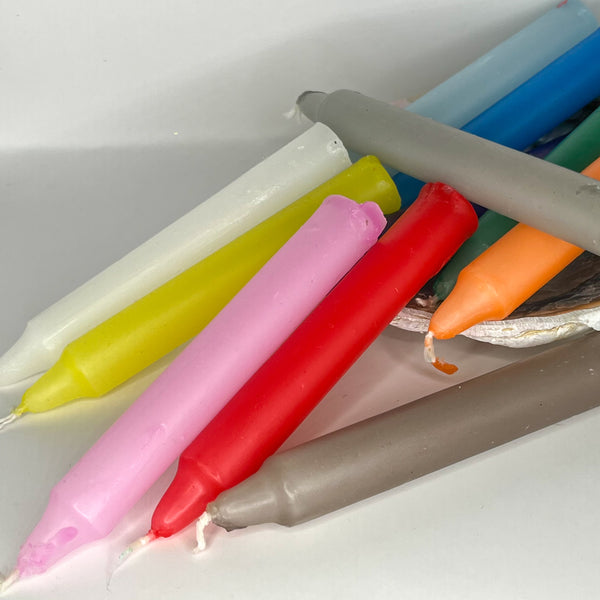 Assorted Dipped Candles - 10cm - Crystal Geological