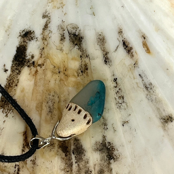 Assorted Polymer Clay Gemstone Pendants on Black Cord