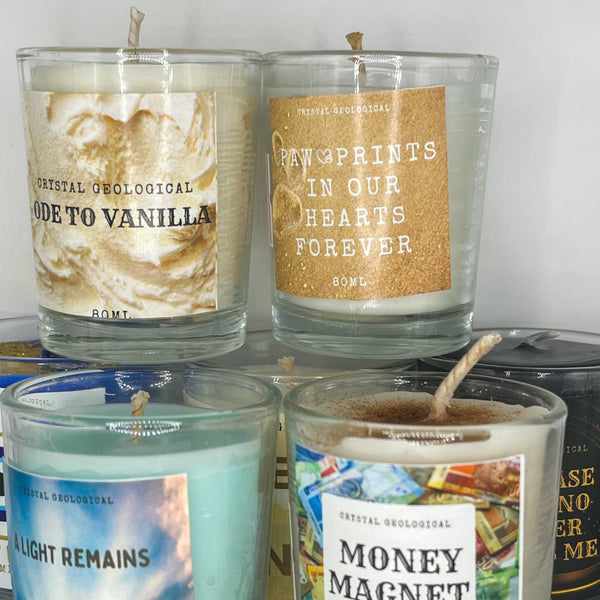 Assorted Scented Candles - 80ml - Crystal Geological