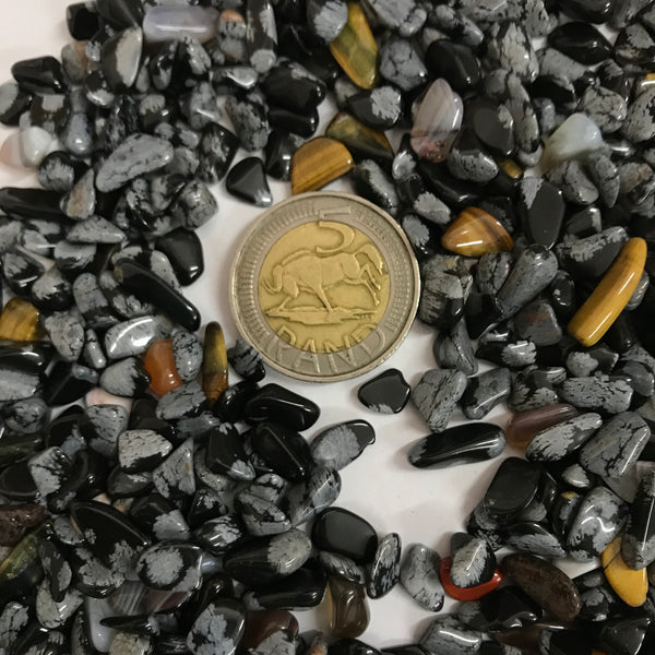 Extra Small Snowflake Obsidian Tumble Stone - Crystal Geological