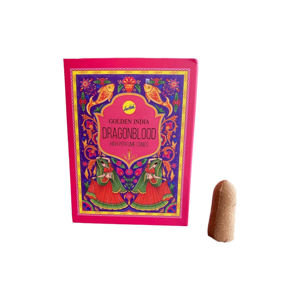 Golden India Incense Cones - Assorted - Backflow Incense - Crystal Geological