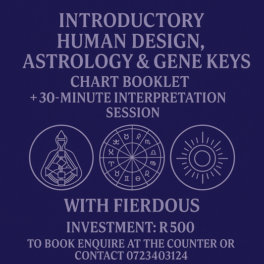 Introductory Human Design, Astrology & Gene Keys Chart Booklet + 30-Minute Interpretation with Fierdous Session