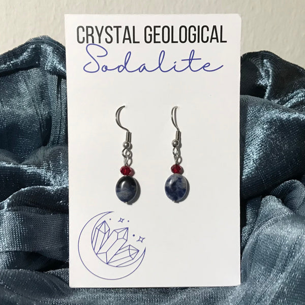 Assorted Sodalite Beaded Earrings - Crystal Geological
