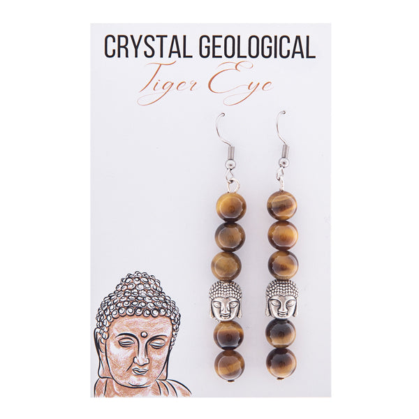 Assorted Tiger Eye Earring Pair - Crystal Geological