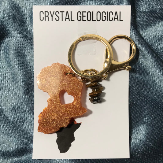 Africa Resin and Gemstone Keyrings
